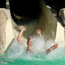 Diana's first trip ever down a water slide